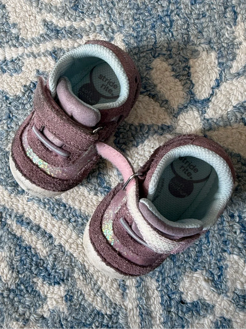 Stride Rite Infant Girls SM Jazzy Sneaker Velcro Lavender / Multi